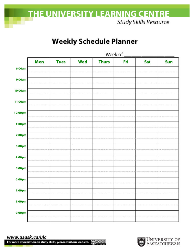 Download Blank School schedule template doc pdf printable Teachers