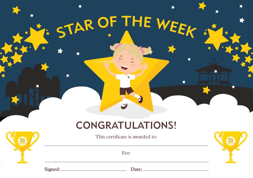 printable-star of the week template certificate