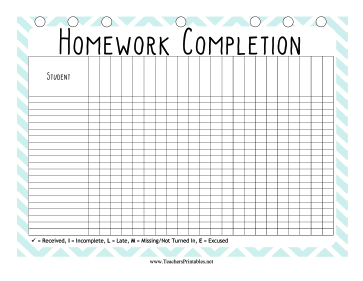 template printable homework-tracker-form