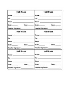 free assignment pass template